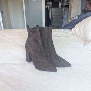 Steve Madden Chocolate Suede Heeled Boots